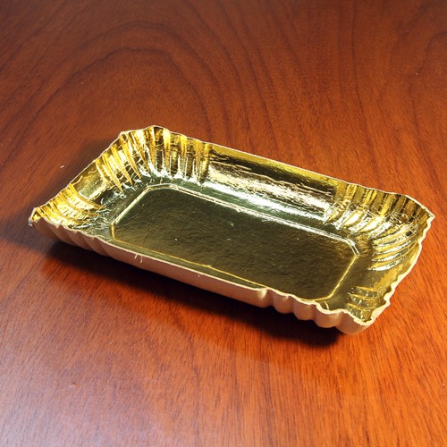 Bandejas Rectangulares laminadas con poliester oro - Cubeta - Pesada