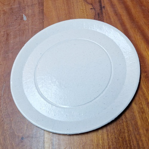 Platos redondos cartón blanco con polipropileno transparente